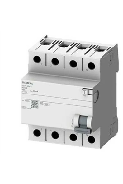 Siemens 5SV5642-6 A Tipi Trifaze Kaçak Akım Rölesi 300mA 25A 400V 3 Faz+N ürün görseli 1