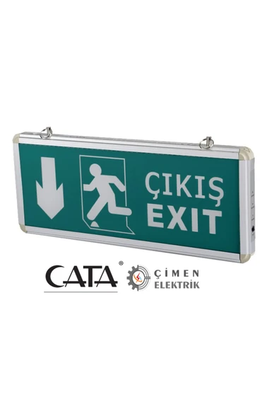 Cata Ct 9167 3w Çift Yönlü Ledli Exıt Çıkış Armatür 3 Saat Akülü ürün görseli 1