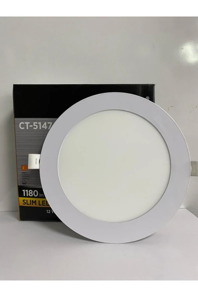 Cata Ct-5147 Slım Panel Led Armatür 12w Beyaz ürün görseli 1