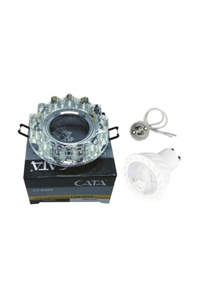 Cata Karanfil Led Çerçeveli Kristal Cam Spot Ct-6595 ürün görseli 1