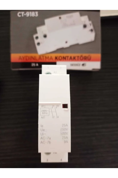 Cata Ct-9183 Sessiz Aydınlatma Kontaktörü Modüler Kontaktör 25a ürün görseli 1