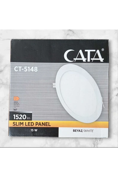 Cata CT-5148 BEYAZ RENK 6500K 15 W SLİM LED SPOT ürün görseli 1