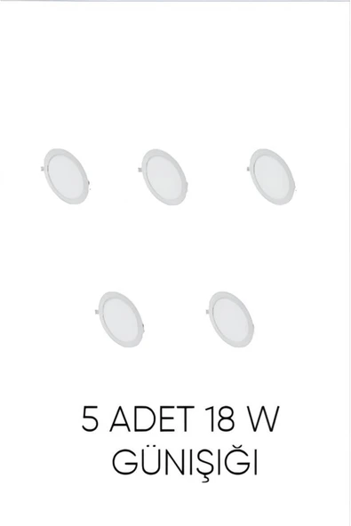 Cata 18W Slim Led Panel Gün Işığı 3200K 1830 Lm 5 li Paket ürün görseli 1