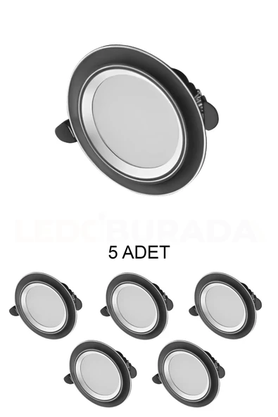 Cata CT-5258 Zebra Led Armatür 6W 3 Renk 5’li Paket ürün görseli 1