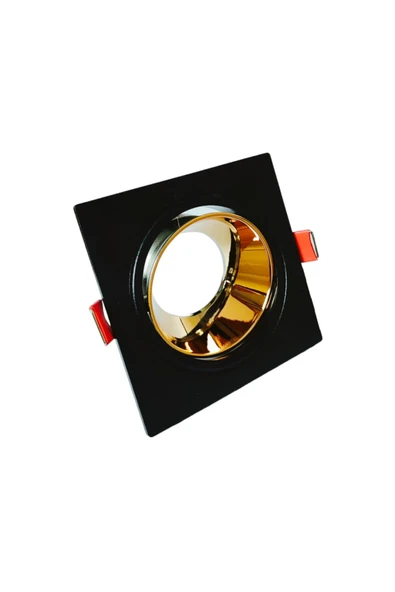 Cata Dekoratif Tekli Jaguar Spot Kasası - Siyah & Rose Gold Kasa - Kare - Sıva Altı - CT-5055 ürün görseli 1