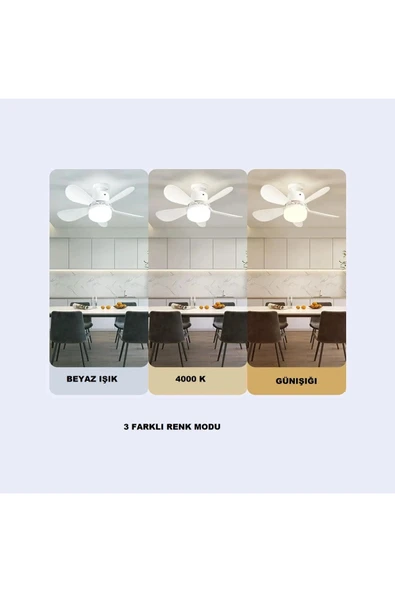 Cata CT-1154 62W(3 Renk Dimlenebilir) Pervane, Fanlı Led Ampül 6400K ürün görseli 1