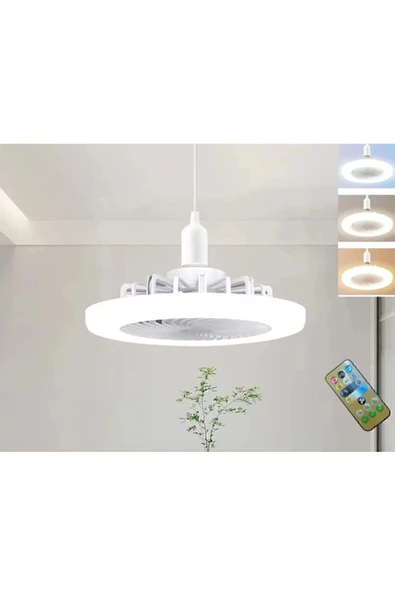 Cata Poyraz Fan Led Ampul Vantilatör Ct-1153 Kumandalı 3 Renkli 30w ürün görseli 1
