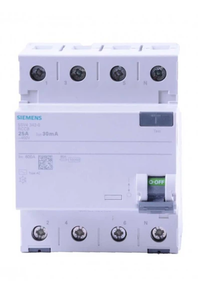 Siemens Akım Rölesi 5sv4342-0 25 Amper 30 Miliamper 400V (3 FAZ NÖTR) ürün görseli 1