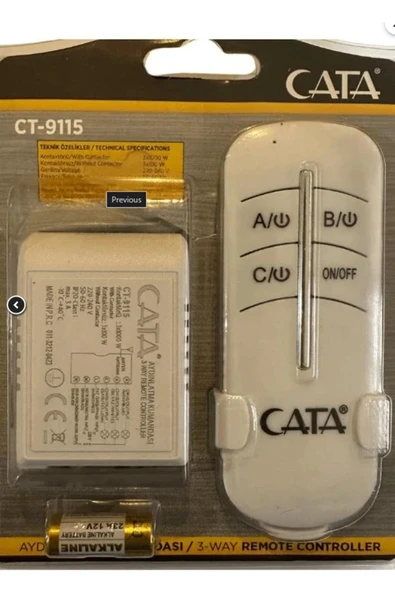 Cata 3'lü Avize Kumandası - Resim 4