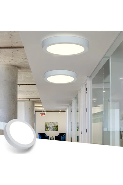 Cata 30 W Led Panel - Beyaz Işık (6500K) - Beyaz Kasa - Yuvarlak - Sıva Üstü - CT-5273B ürün görseli 1