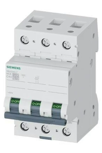 Siemens 5SL6340-7YA | 3 Faz 40A C Tipi 6kA Trifaze Otomatik Sigorta ürün görseli 1