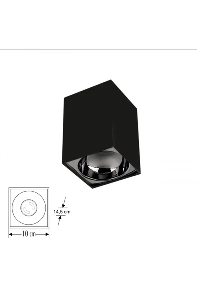 Cata Tapled Aydınlatma Ct-5420 Foça 7 Watt Ledli Siyah Platin Renk Sıva Üstü Dekoratif Spot ürün görseli 1