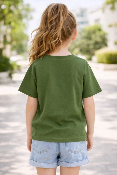 Unisex Basic Kısa Kollu Çocuk T-Shirt - Resim 7