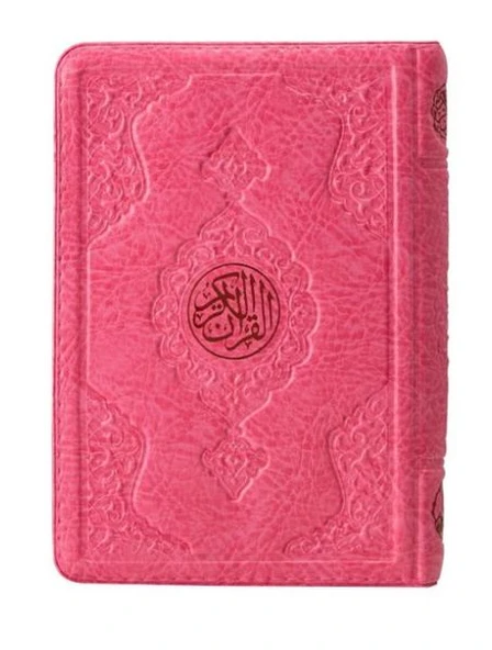 2 Renkli Pembe Hafız Boy Kur'an-I Kerim Kılıflı 2 Renkli Kuranı Kerimler ürün görseli 1