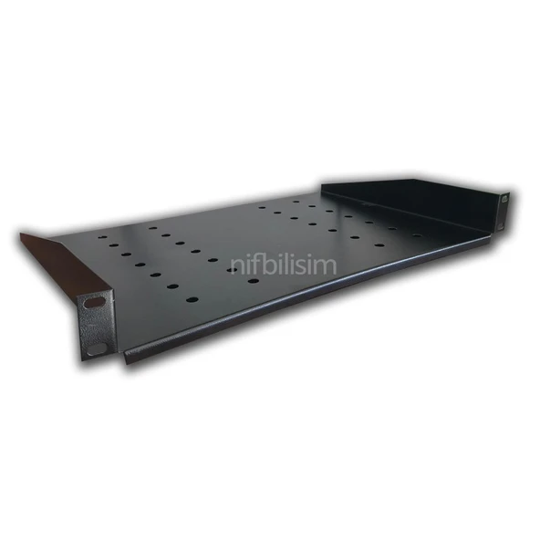 Nif Bilişim 450mm Sabit Raf Rack Kabinet Rafı Soho Kabin Rafı 19'' Kabinet Soho Modem Rafı Vida Somun Dahil ürün görseli 1