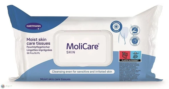 Hartmann Molicare Skin Nemli Cilt Bakım Mendili 50 li * 12 adet ürün görseli 1