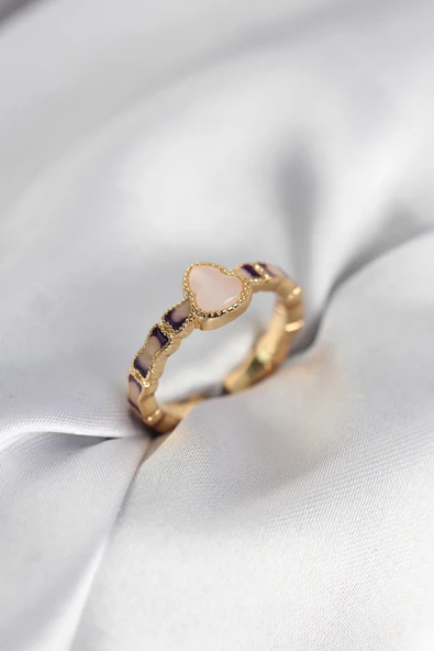 Gold Renk Mineli Su Kabağı Model Kadın Yüzük TJ-BYK3953 ürün görseli 1