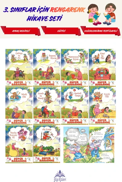 3.Sınıf Okumayı Sevdiren 10 lu Hikaye Seti - 5 (48 sayfa) ürün görseli 1