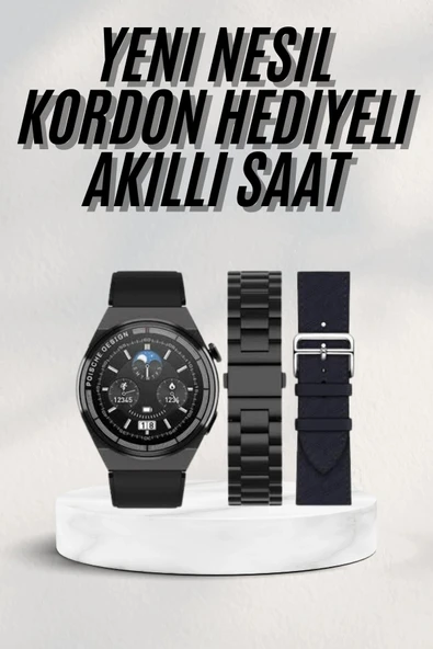 En Çok Tercih Edilen Akıllı Saat Amoled Ekran Nabız Sensörü GPS Uyumlu Adımsayar ürün görseli 1