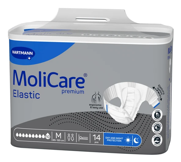 MOLİCARE 10 DAMLA BELBANTLI HASTA BEZİ MEDIUM 14 ADET ürün görseli 1