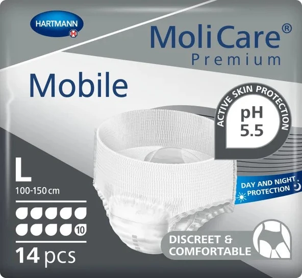 MOLİCARE 10 DAMLA KÜLOT BEZ BÜYÜK BOY LARGE 14 LÜ ürün görseli 1