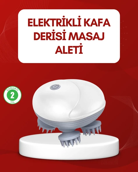 Su Geçirmez Elektrikli Kafa Masaj Cihazı IPX7 ürün görseli 1