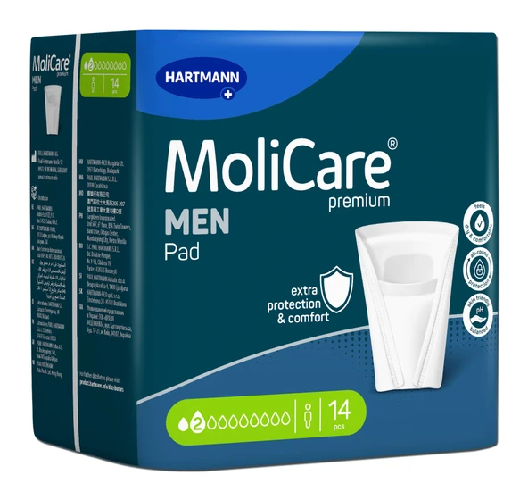 MOLİCARE MEN PAD 2 DAMLA ERKEK MESANE PEDİ  14 LÜ ürün görseli 1