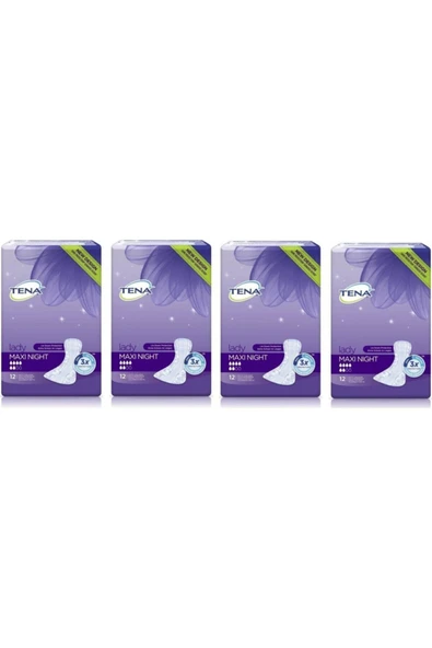 TENA MESANE PEDİ MAXİ NİGHT 4*12 ADET ürün görseli 1