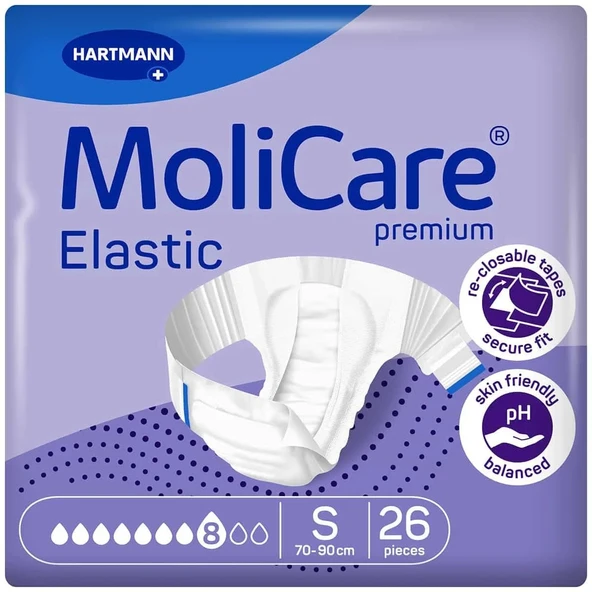 MOLİCARE 8 DAMLA 2356 GR EMİŞ KAPASİTELİ BELBANTLI HASTA BEZİ SMALL 26* 3 PAKET ürün görseli 1