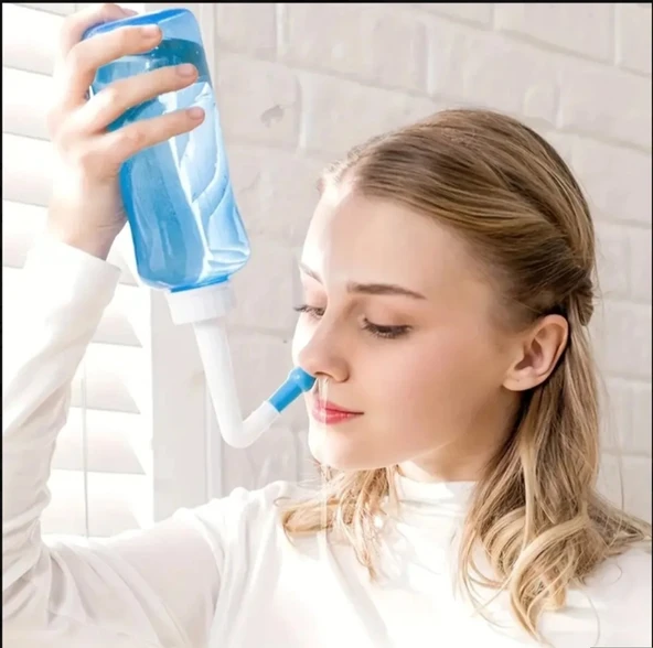 HANGZHOU BPA İçermeyen YETİŞKİN/ÇOCUK İçin Burun Yıkama Şişesi Seti - Sinüs Rahatlaması 300 ml ürün görseli 1
