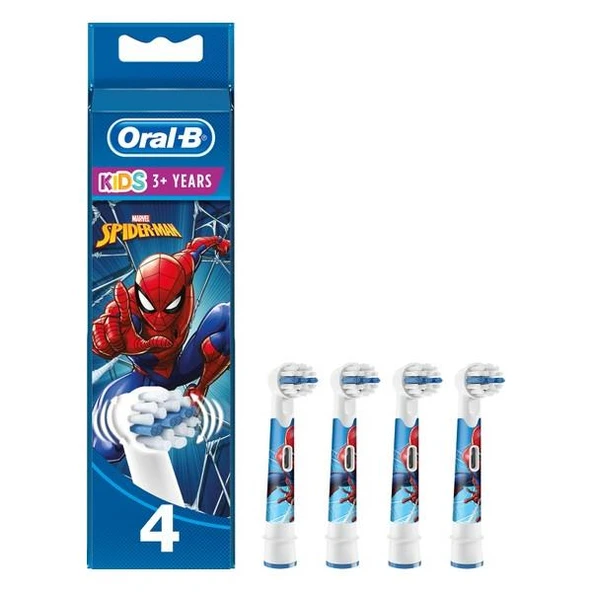 Oral-B Şarjlı Fırça Yedek Başlığı 4 lü Spiderman ürün görseli 1