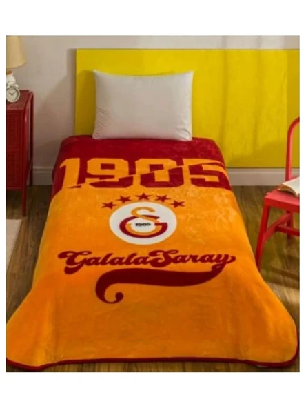 Taç Lisanslı Galatasaray Şampiyon 25 Tek Kişilik Battaniye 160 x 220 ürün görseli 1