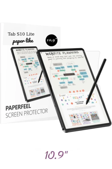 Fuchsia Galaxy Tab S10 Lite ile Uyumlu Gerçek Kağıt Hissi Parlama Önleyici Paper Like Tablet Ekran Koruyucu ürün görseli 1