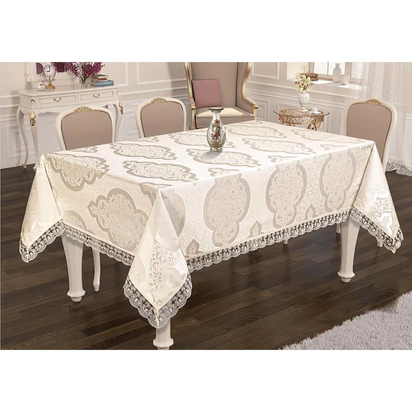 Atak Cemre Jakarlı Dertsiz Yemek Masa Örtüsü 160 x 220 ürün görseli 1