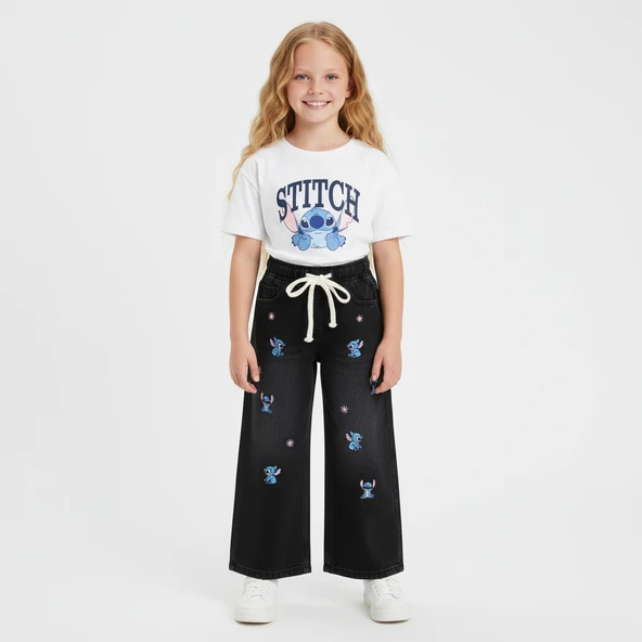 Stitch Kız Çocuk Pantolon - Resim 3