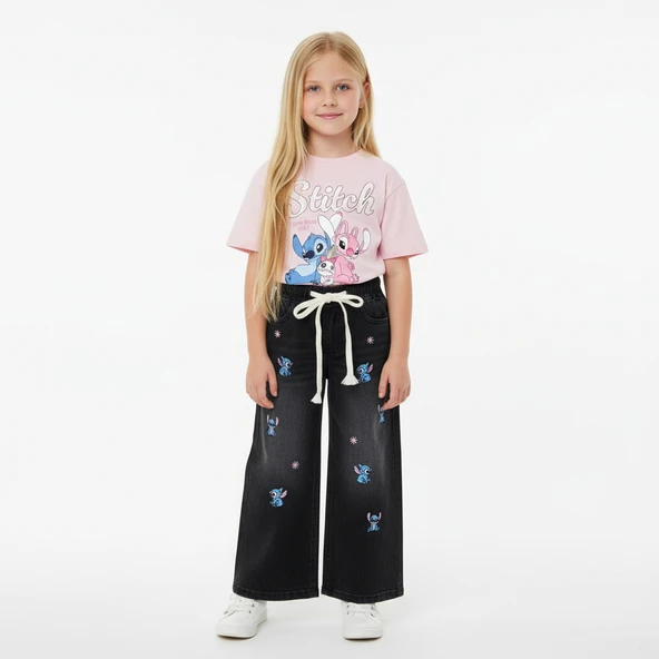 Stitch Kız Çocuk Pantolon - Resim 4