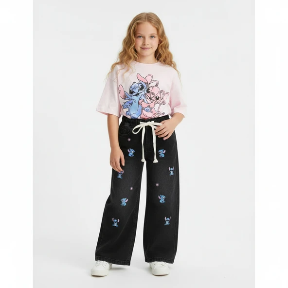 Stitch Kız Çocuk Pantolon ürün görseli 1