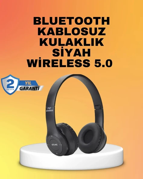 Mikrofonlu Kablosuz Kulaklık | Uzun Pil Ömrü Ve Stereo Ses Performansı ürün görseli 1