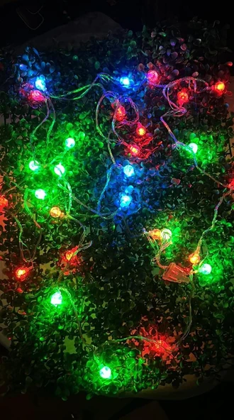 5m 28 Led Kristal Top Gün Işığı Şeffaf Kablo Fişli Eklemeli ürün görseli 1