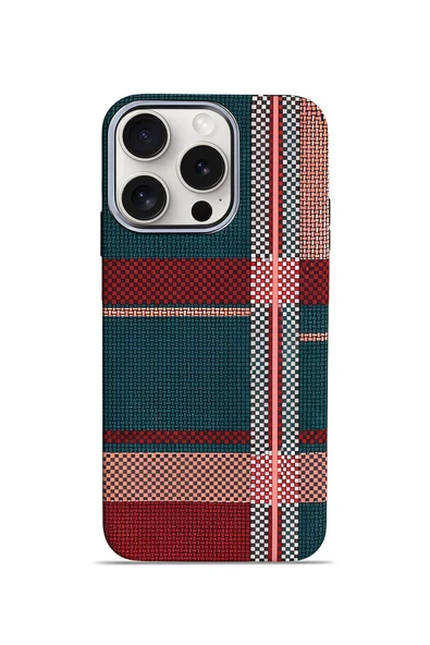 Aether Carbon iPhone 14-13 MagSafe Karbon Kılıf Crimson Weave ürün görseli 1