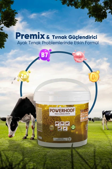 ÖZTAR İLAÇ Powerhoof İnek,At, Koyun, Keçi Tırnak Güçlendirici Premiks ürün görseli 1