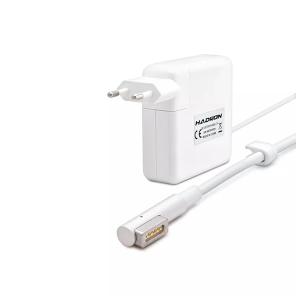 Hadron Hd797 Apple Uyumlu 18.5V 4.6A 85W Laptop Adaptörü (L Tip) Beyaz ürün görseli 1