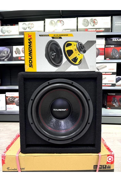 Soundmax Sx-AKS12 Pro Mini L Port Kabinli Profesyonel Pro Seri 1500Wat 400W Rms 30 Cm Subwoofer Bas ürün görseli 1