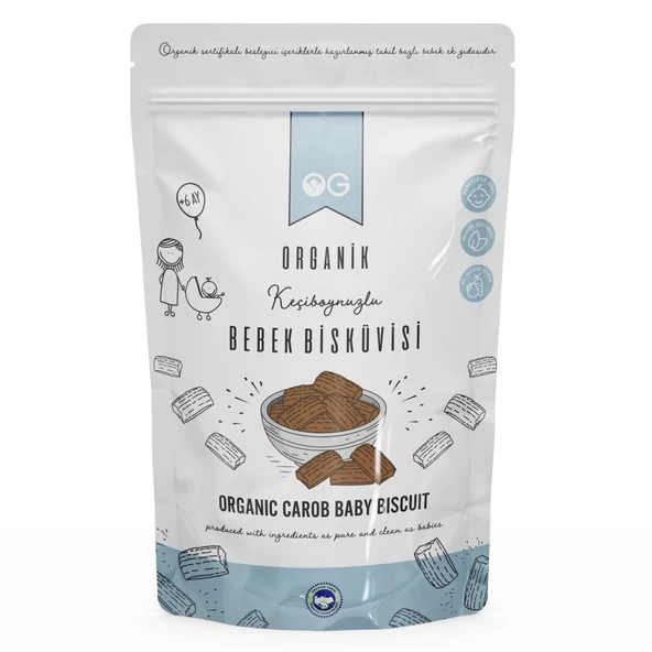 Og Natural Oganik Keçiboynuzlu Bebek Bisküvisi 150 Gr (+6 Ay) ürün görseli 1