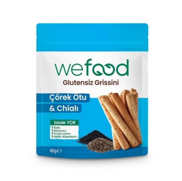 Wefood Çörekotlu Chialı Glutensiz Grissini 40 gr ürün görseli 1