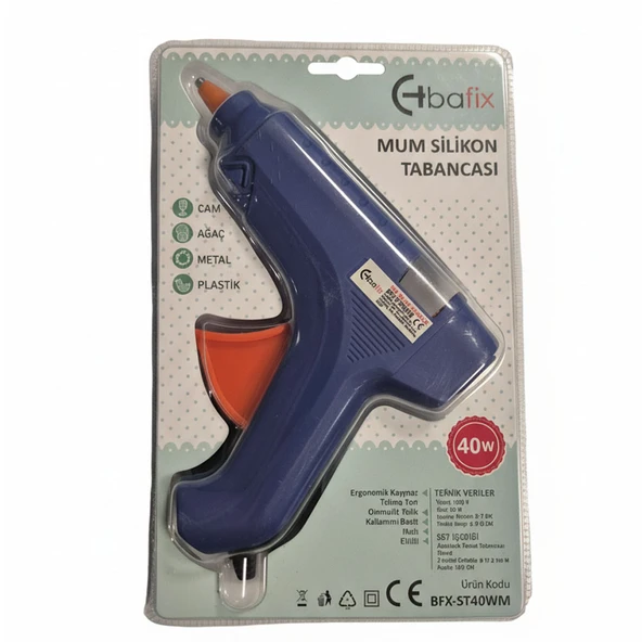 Bafix Mum Silikon Tabancası Mavi 40W ürün görseli 1