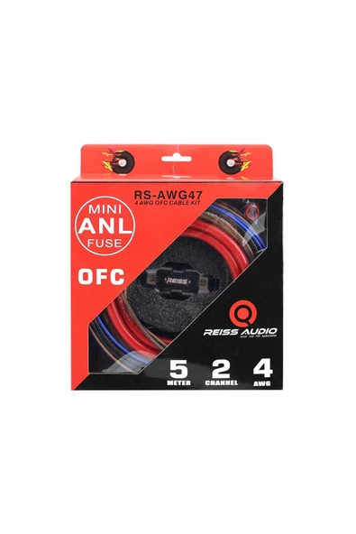 REISS AUDIO RS-AWG47 4 GA KABLO TAKIMI FULL SET %100 BAKIR OFC ürün görseli 1
