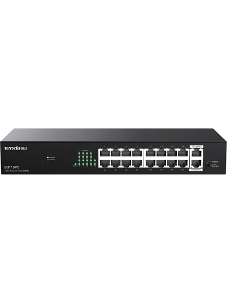 Tenda Sg118Pc Sg118Pc 18 Port Gigabit Poe Switch 100-100-1000 167W ürün görseli 1