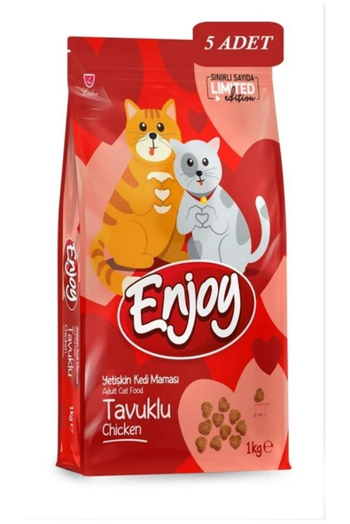 Tavuklu Kedi Maması 1 kg (Sevgililer Günü Özel Ambalaj) 5 Adet ürün görseli 1