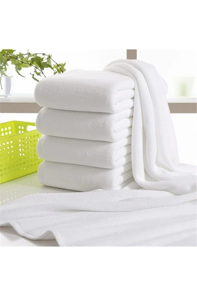 Havlu Preminyum El-yüz-baş Otel Havlusu 2 Adet %100 Pamuklu Banyo Havlusu Yüksek Kalite 50*90 Cm - Beyaz ürün görseli 1